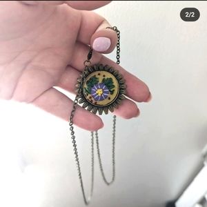 Floral Brass Necklace